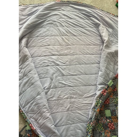 70s Vtg Patchwork Quilt Style Hugger by Barclay Wearable Sleeping Bag Snuggie - Picture 7 of 11